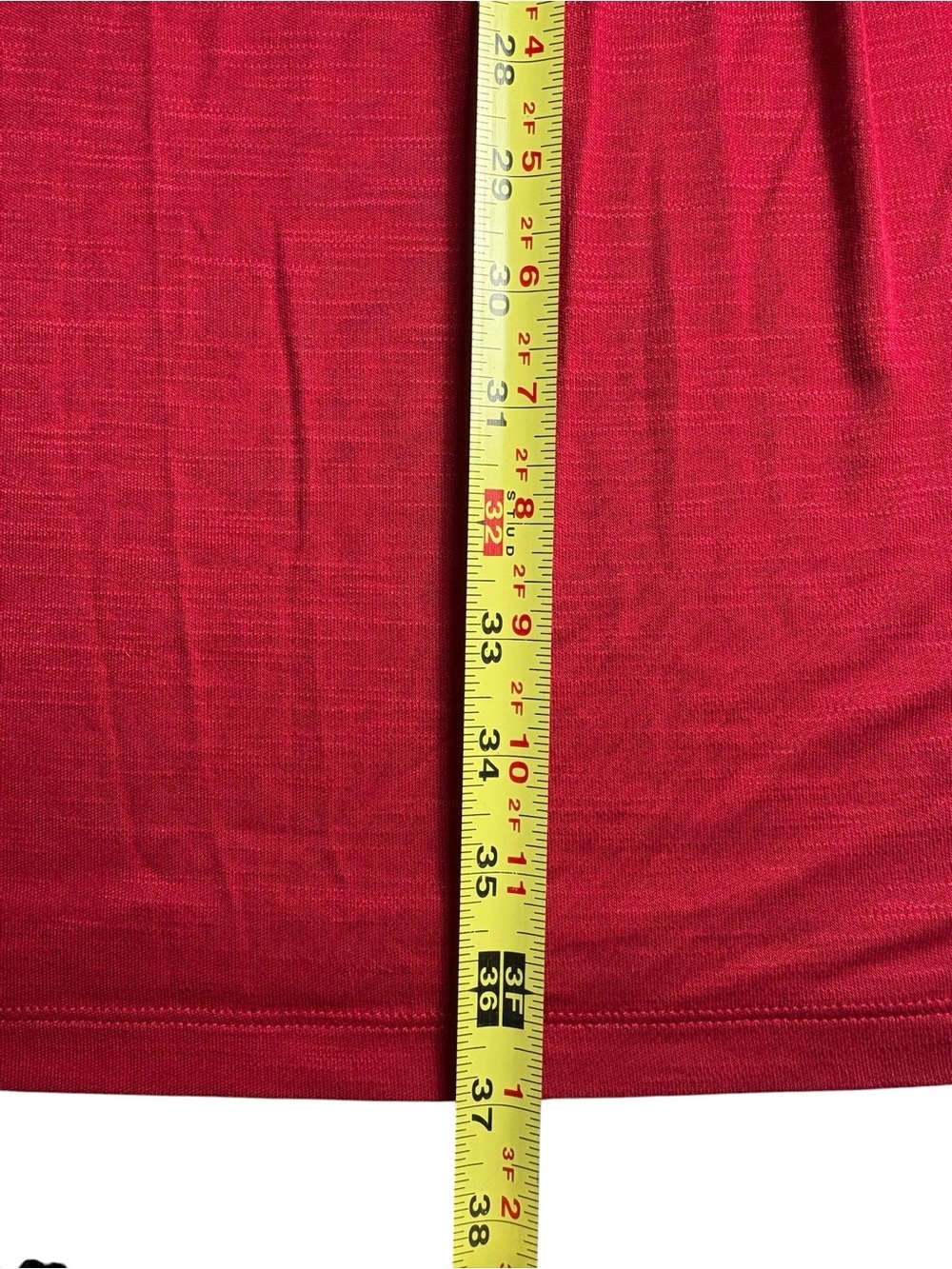 J Jill Layered Jersey Knit Dress Medium Petite MP Red Pockets Ultra Soft Knit - Picture 8 of 11